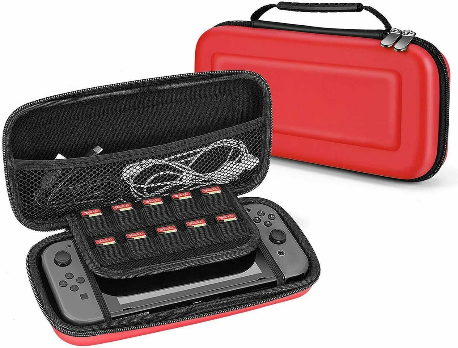 15 in 1 Nintendo Switch Travel Case EVA Hard Bag + Screen Protector + MANY Accessories