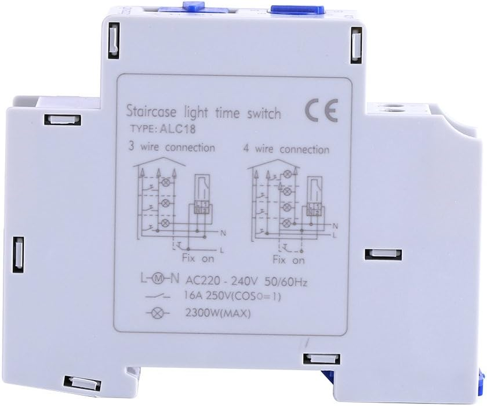 Staircase Light Timer Switch, Corridor Mechanical Timer Relay, AC 220-240V 16A Timer Switch for Corridor Lighting image number 4