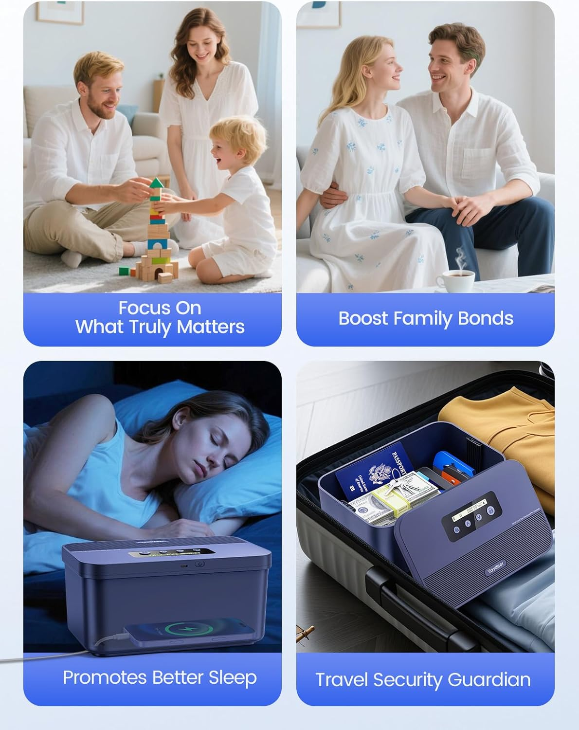 Vaydeer Time Lock Box, Phone Lock Box with Timer, Timed Locking Safe, Self-Control Container with USB C Charge,Child Lock, Audio Prompt, Time Release Storage Locker for Phone/Ipad Mini/Medicine image number 4