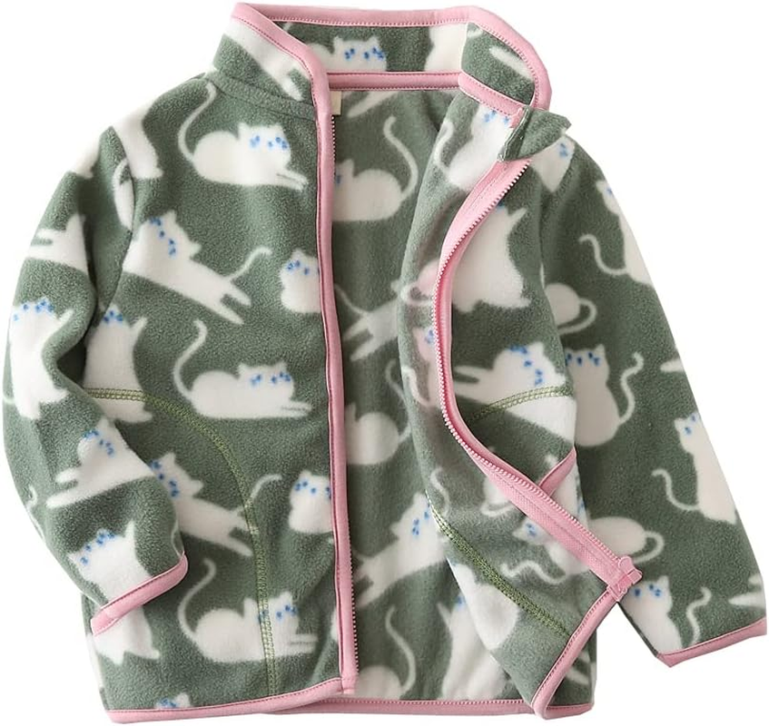 Beivslley Toddler Baby Boy Girls Polar Fleece Jacket Coats Kids Warm Full-Zip Outerwear for Spring Autumn Winter