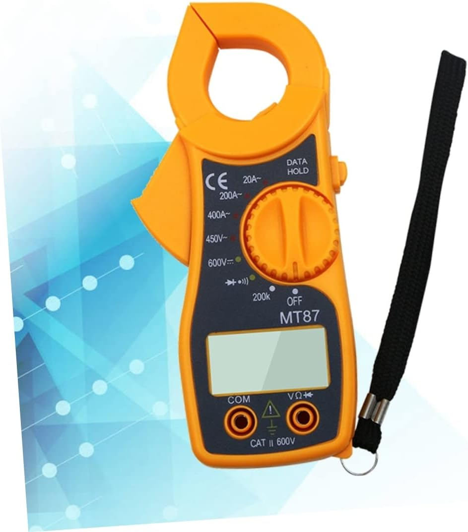 Mt87 Digital Clamp Meter Multimeter with Voltage Current Resistance Measurement Orange Electronic Test Tool for Electrical Maintenance image number 6