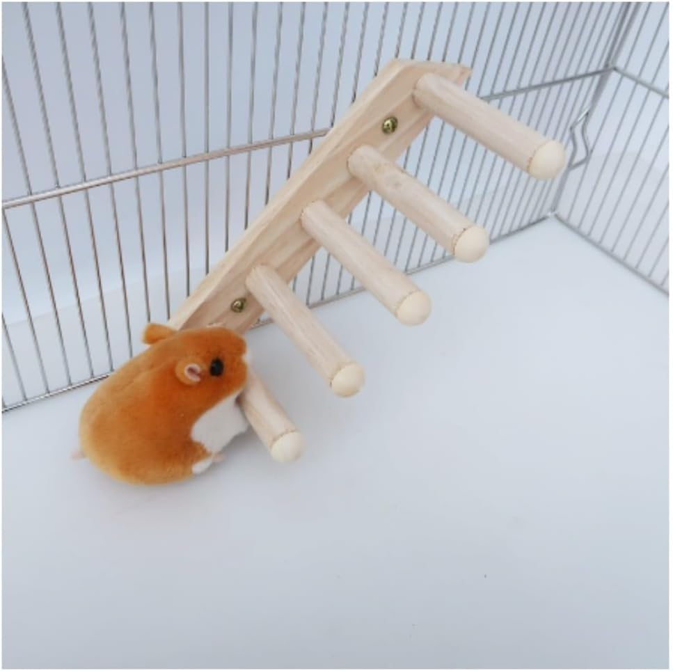 Wooden Bird Perch Ladder Parrot Stand Ladder Climbing Bird Stands for Parrots Bird Cage Toys image number 1