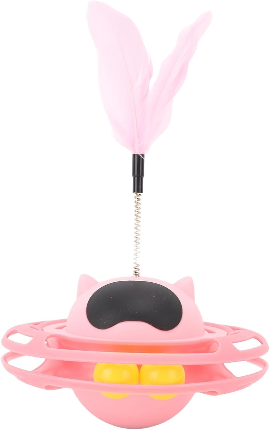 Indoor Cat Toy,Interactive Cat Toy with Wheel,Ball Track Toy with Cat Stick,Circle Turntable Cat Toy,Round Cat Toy with Feature /750 image number 1