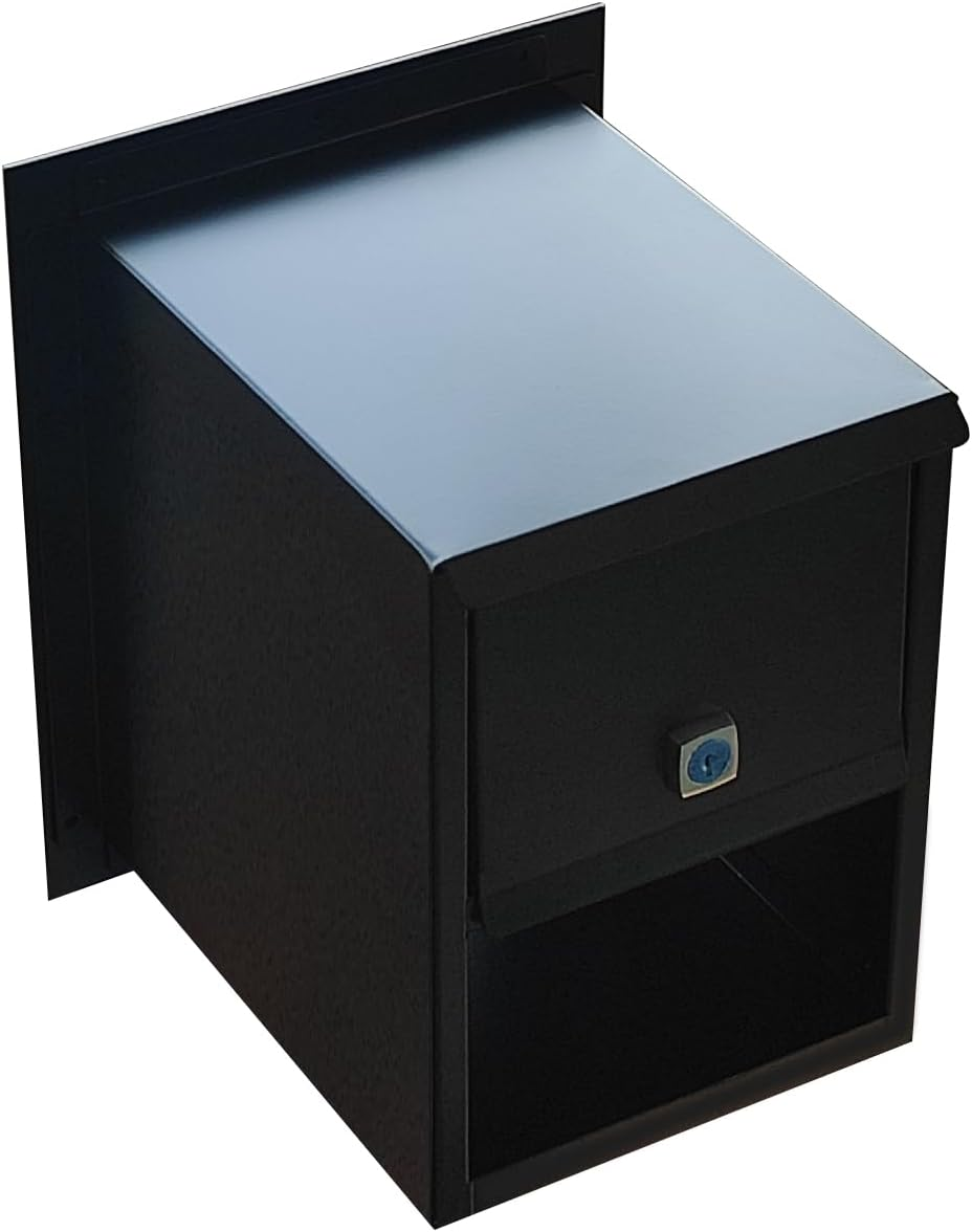 ZOOMTEC Brick-In Letterbox for Newspapers, Magazines and Letters, Outdoor Letter Box with Rear Door, Rustproof Parcel Mailbox for Fence, Wall