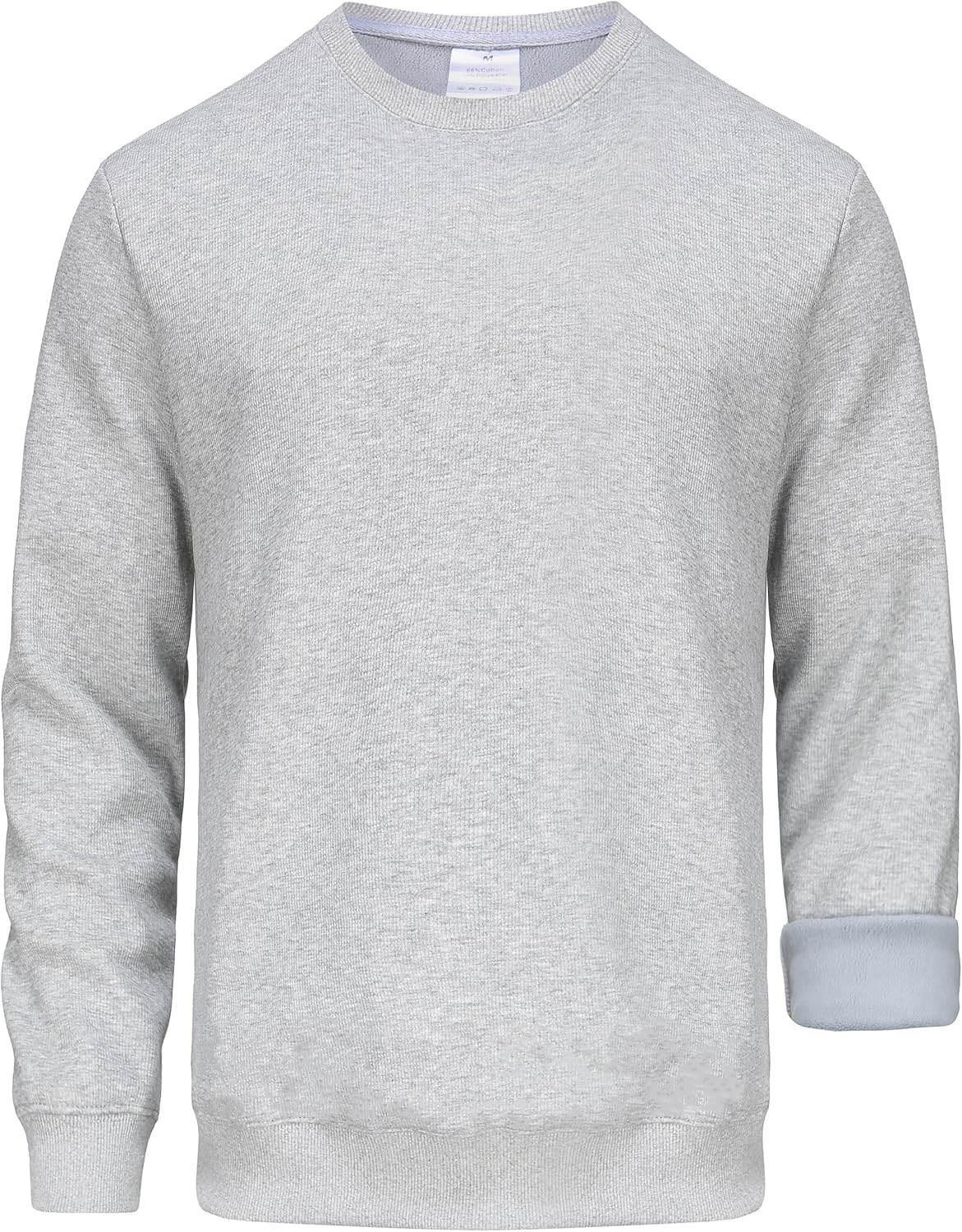 Men'S Heavy Weight Crew Neck Sweatshirt Soft Fleece Lined, Long Sleeve Classic Warm Pullover Basic Top