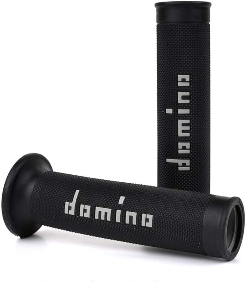 Domino A01041C4046 Handlebar Grip, Race Type (TZ Grip), 4.9 Inches (126 Mm), Thermoplastic Rubber, White X Black
