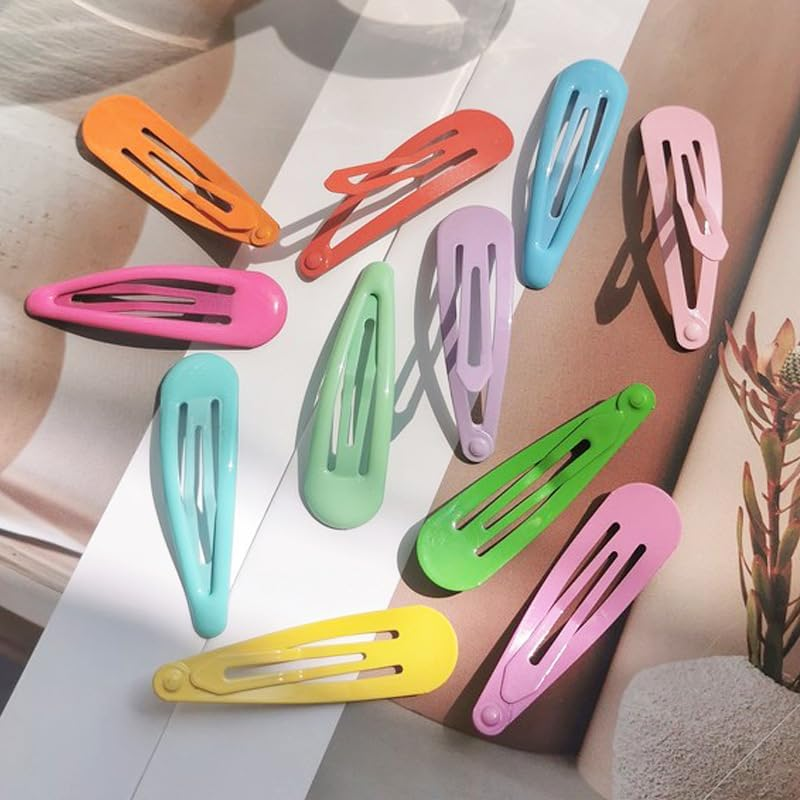 40PCS Snap Hair Clips Baby Girls Metal Colorful Hair Barrettes Toddler Hair Clips Non-Slip Small Hairpin Hair Accessories Drop Oil Protection for Kids Teens Women image number 5