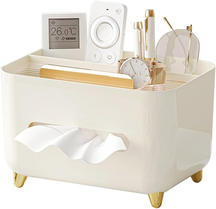 Multifunctional Tissue Box with Remote Control, Desktop Storage Organizer for Living Room, Bedroom, Office, or Hotel image number 6