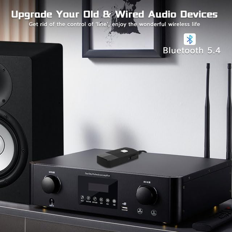 Idigmall Advanced Bluetooth 5.4 Receiver for Home Stereo, Wireless Audio Adapter for Wired Speaker Car Stereo Music Streaming with 3.5Mm RCA Jack, 20 Hours Playtime, Easy to Slide On/Off, Multi-Point image number 6