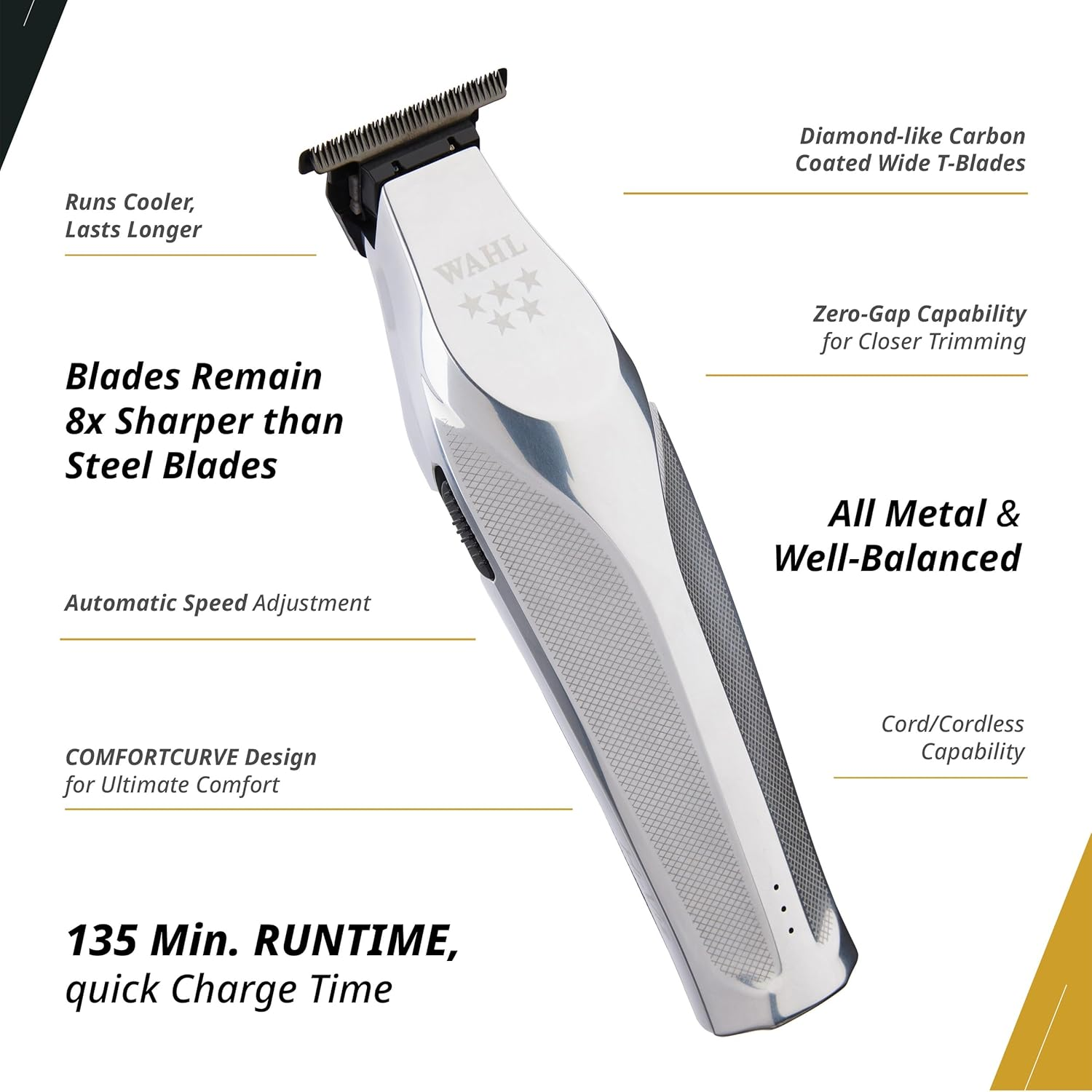 Wahl Professional 5 Star Series Hi-Viz Trimmer image number 3