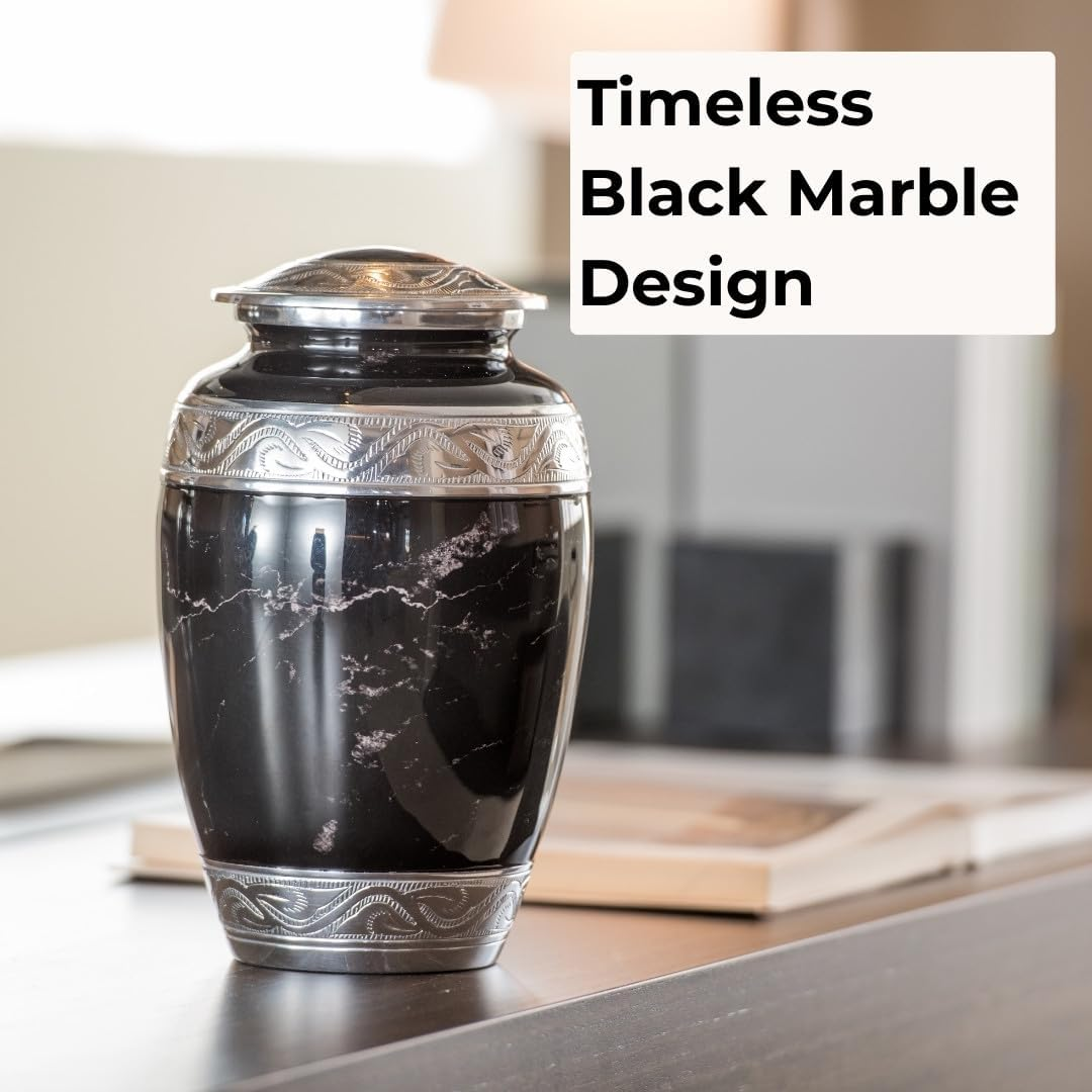 GR8 Great Keepsakes Black Marble Urn with 4 Small Urns for Cremation Ashes Keepsake - Urns for Adult Male, Urns for Human Ashes Adult Female, Decorative Urns, Urn, Cremation Urn Human Ashes, Urns image number 3