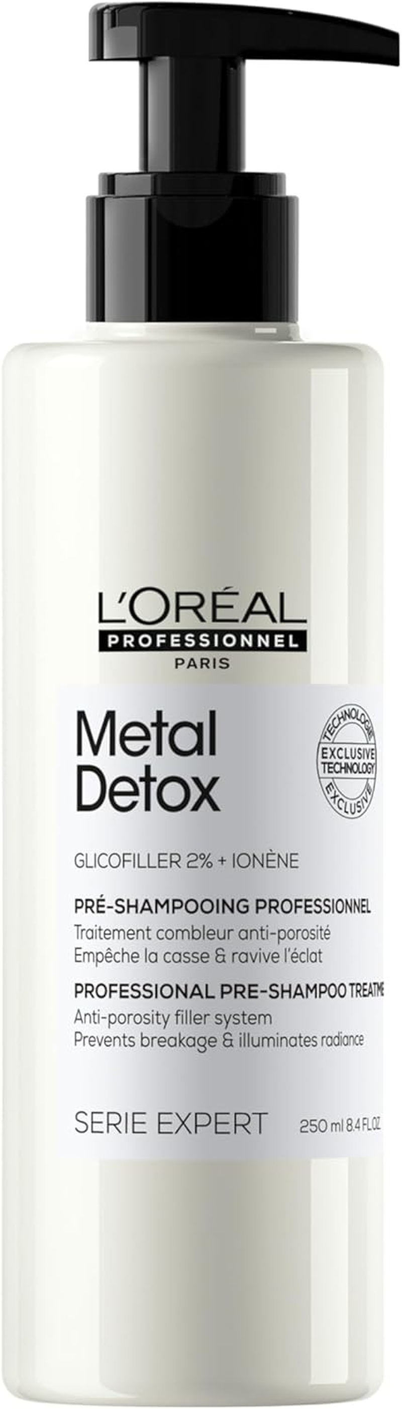 L'Or&eacute;al Professionnel Metal Detox Pre-Shampoo Treatment |Salon Grade Pre-Shampoo|Strengthens, Refills Micro-Breaks and Protects against Hard Water Metals| for Bleached, Colored, Dry and Damaged Hair Prone to Breakage | 250Ml