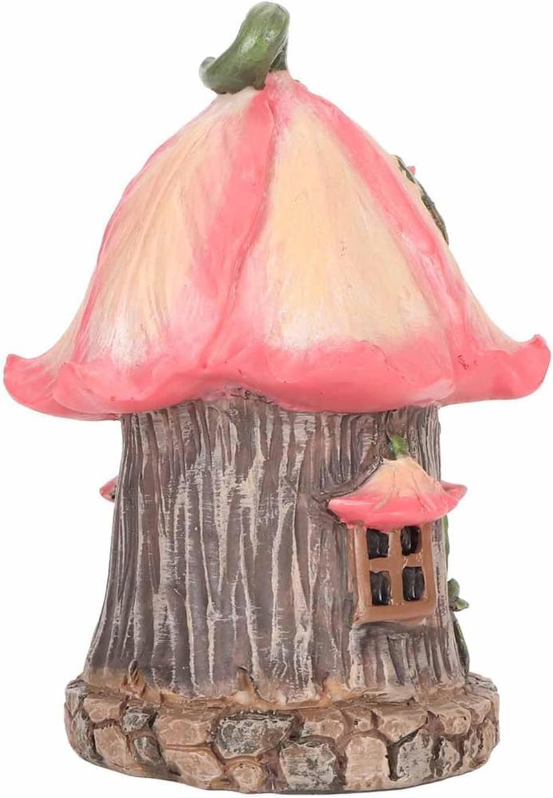 Fairy Garden Outdoor Statues Trees Decoration,Resins Miniature Fairy House Decorations,Exquisite Garden Cottage Figurines, House Patio Lawn Ornament Accessory image number 4