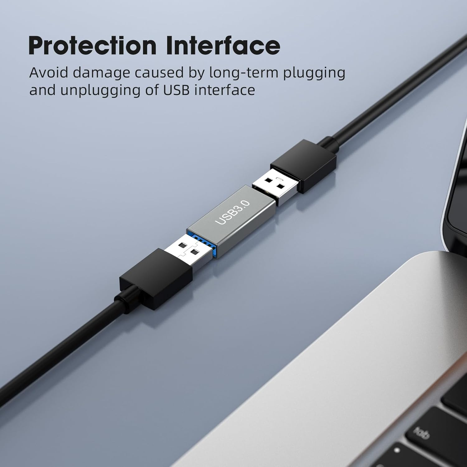 2-Pack Aluminum USB 3.0 Female to Female -Connector Converter,Type a 3.0 Coupler Adapter image number 1