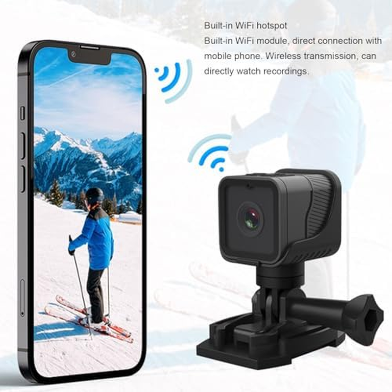 Rear View Camera, 1080P HD Waterproof Handlebar Bike Camera, 120&deg; Wide Angle Wifi Sports Video Action Camera with Adjustable Rotatable Bracket image number 4