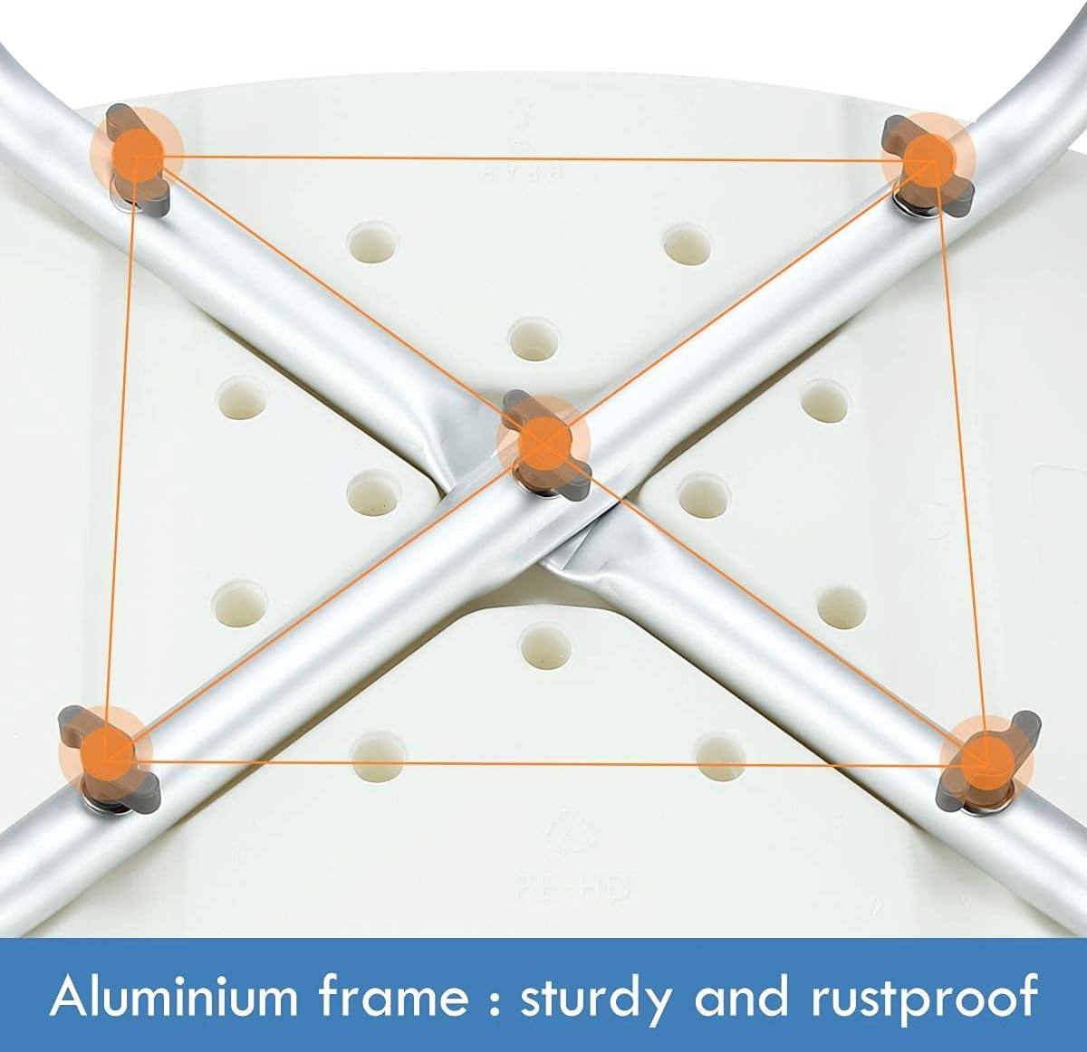 Bathroom Chair Shower Seat Tub Bathtub Bench Adjustable Height Shower Stool for Elderly Disabled Seniors