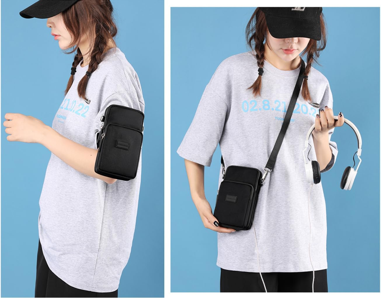 Small Crossbody Bag Cell Phone Bag Moblie Phone Mini Sports Arm Bag Shoulder Strap Wallet Pouch Bag Casual Purse image number 4