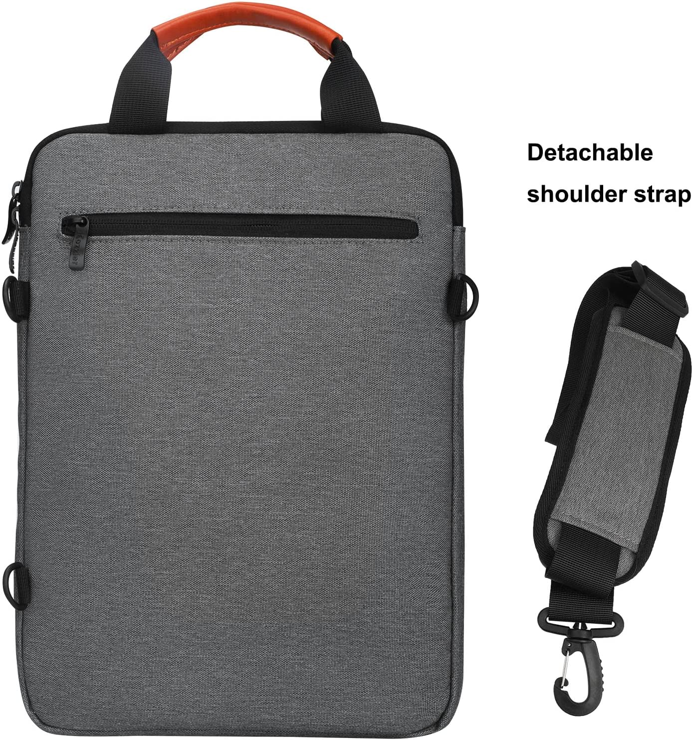 Icozzier 13-13.3 Inches Laptop Messenger Shoulder Bag, Vertical Double Pockets Notebook Laptop Business Briefcase Handbag for 13.3 Inch Macbook image number 1