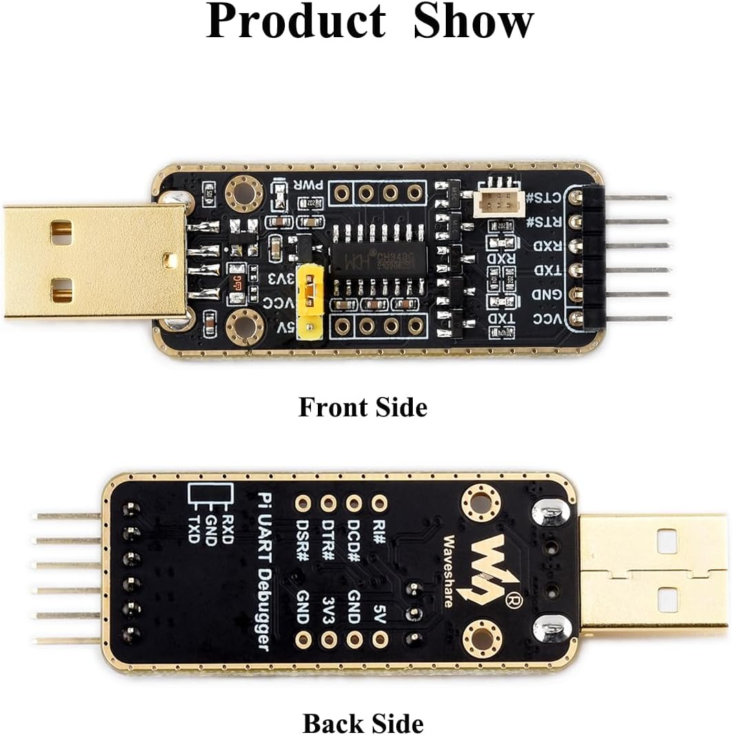 USB to UART Debugger Module for Raspberry Pi 5, Type-A Port Onboard UART Connector, Pi5 UART Debugging for Mac Linux Android Windows 7/8/8.1/10/11, High Baud Rate Transmission image number 5
