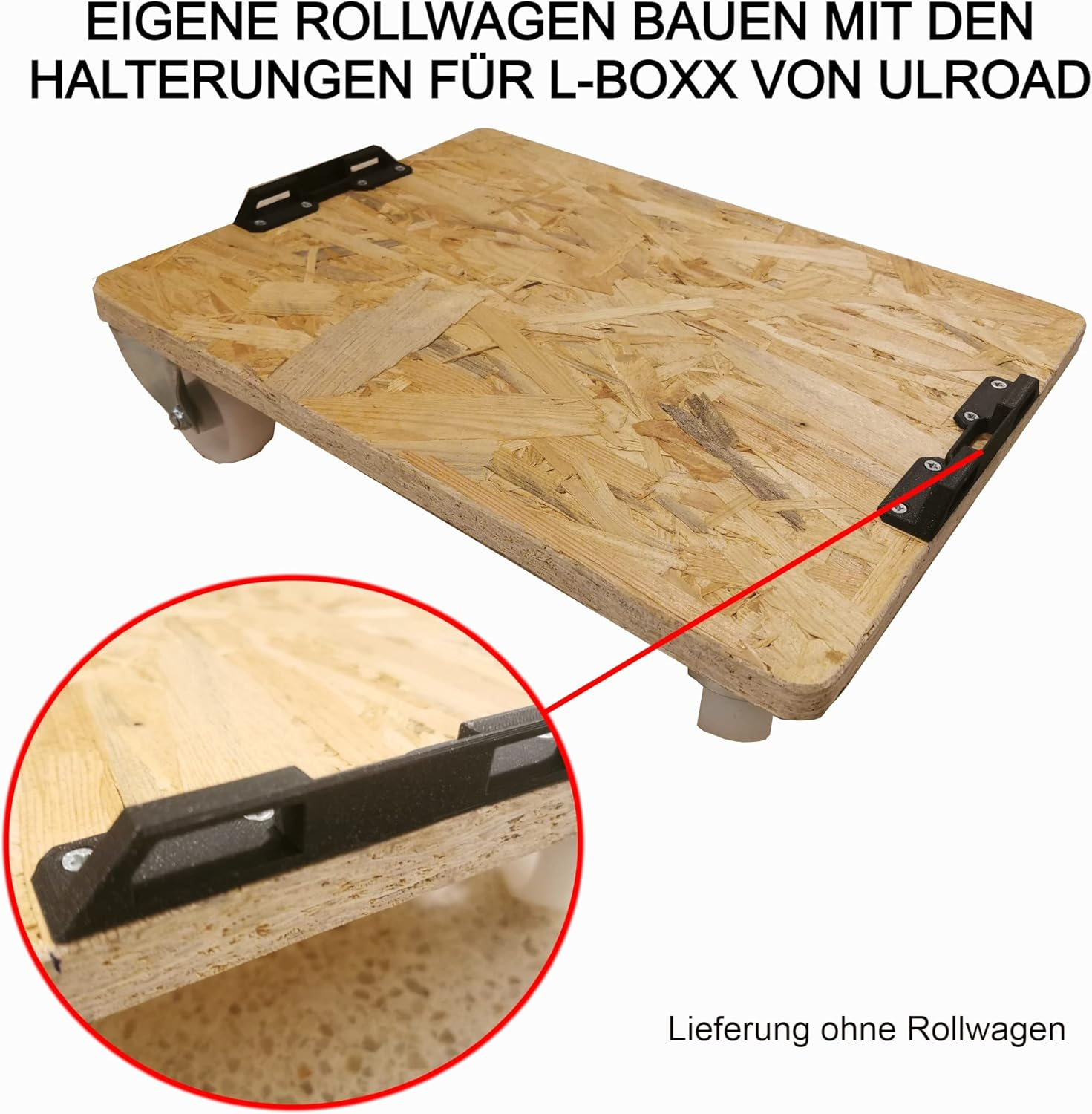 ULROAD 4 X Holders for L-Boxx Bosch Sortimo L-Safe Safety Fixing Brackets for Screwing on | for All Bosch L Boxx Tool Box Rolling Board Trolley DIY Assembly Accessories image number 2