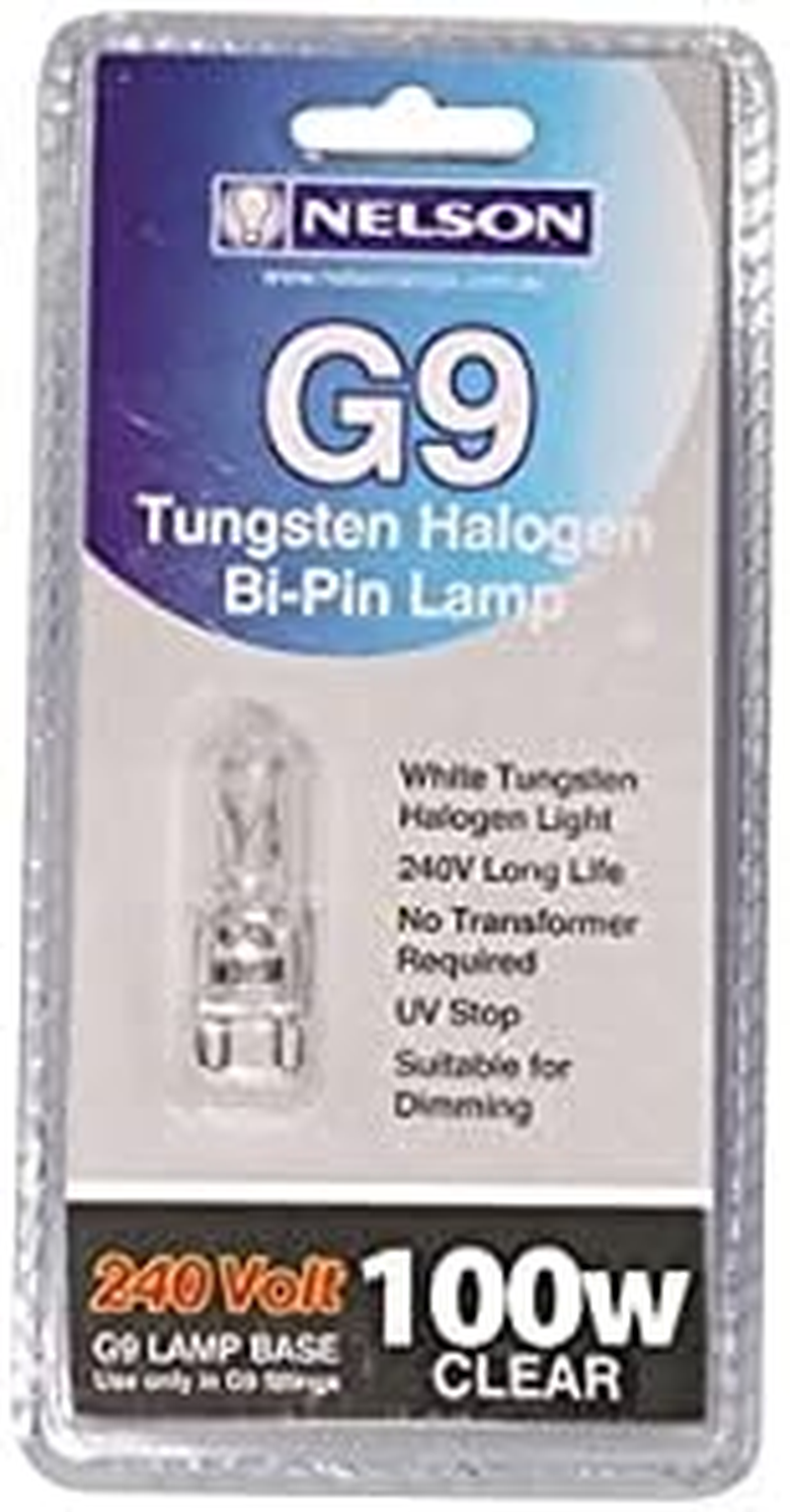 Halogen G9 Lamp, Ice Blue Clear, 100W image number 1