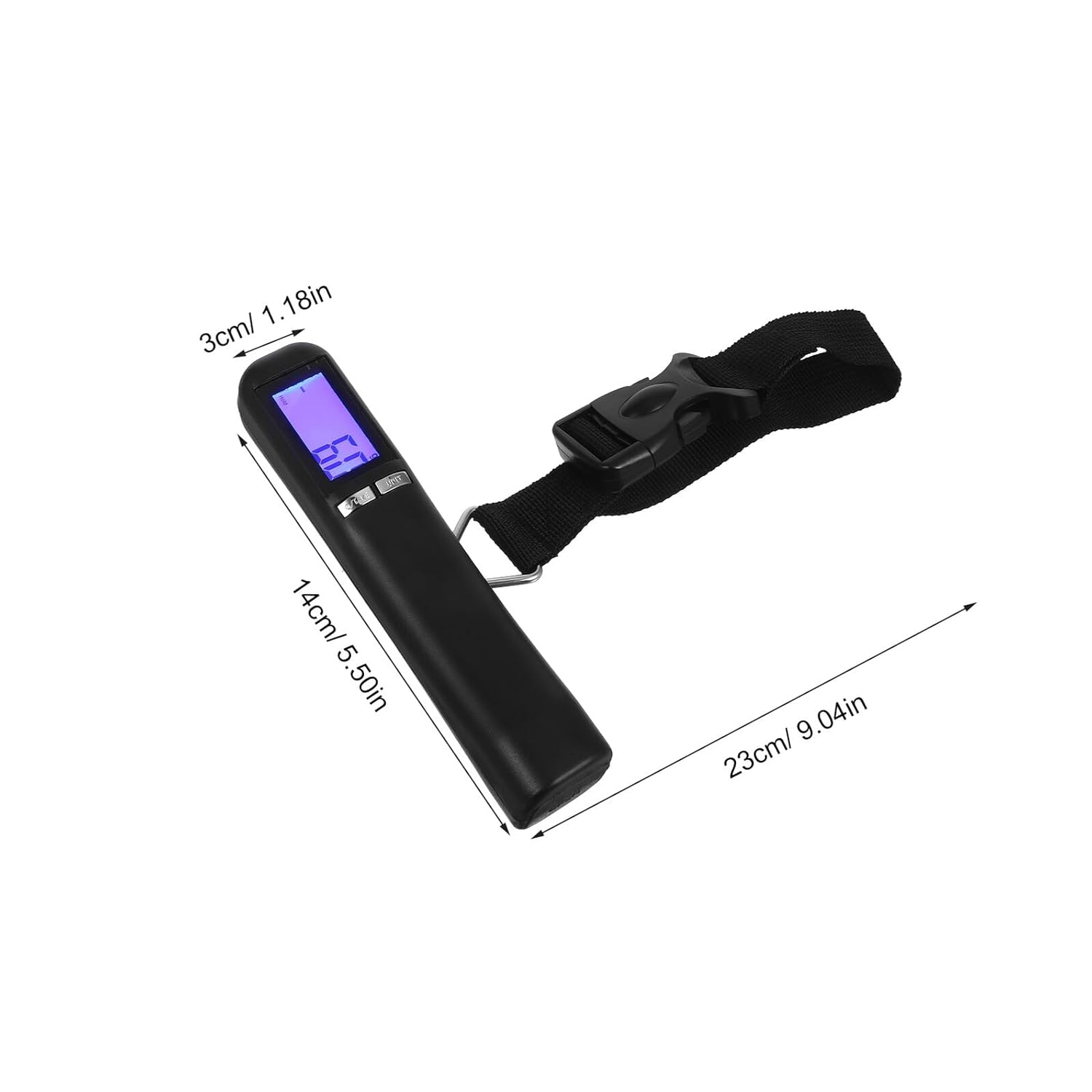 WESIEVYA Portable Digital Luggage Scale with Backlit LCD Hanging Display for Travel Auto Shut-Off Lightweight Baggage Weight Checker for Suitcases and Bags image number 1