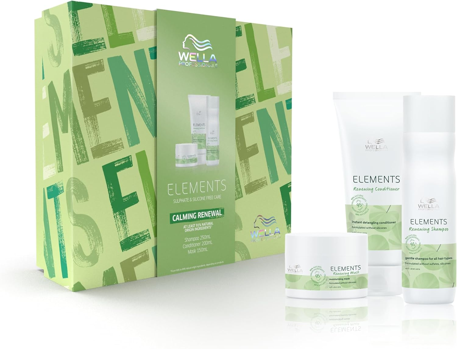 Wella Professionals Elements Trio Set - Shampoo 250Ml, Conditioner 200Ml, Mask 150Ml - Limited Edition image number 4