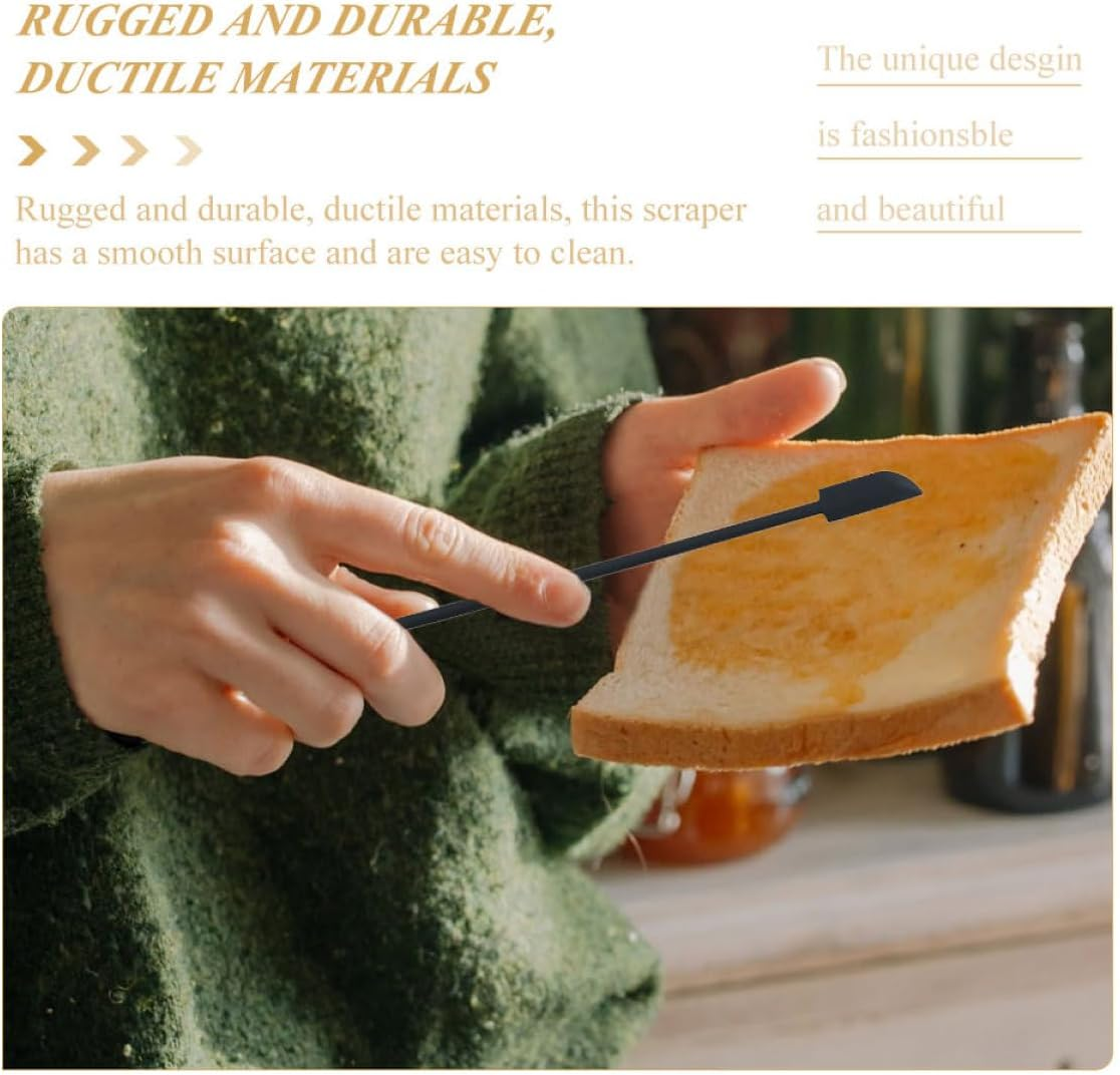 Alipis 4Pcs Double-Sided Silicone Spatula Kitchen Scraper Tool for Baking Jam Scraping Portable Spatula for Dessert and Butter Scraping for Kitchen Gadgets