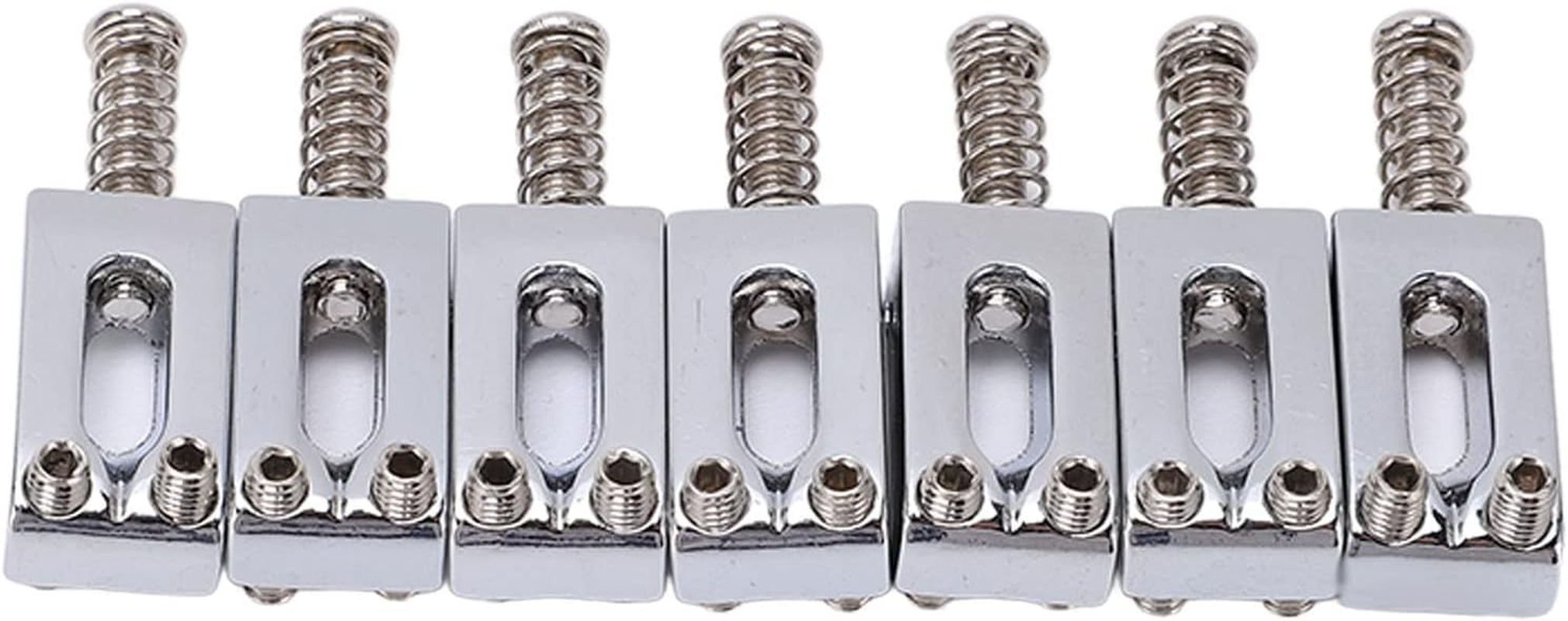 Generic 7 Pcs Electric Guitar Bridge Saddle, Metal Roller String Saddle for Musical Instrument, with Good Strength and Long Service Life, Easy to Install and Carry, Fine Processed