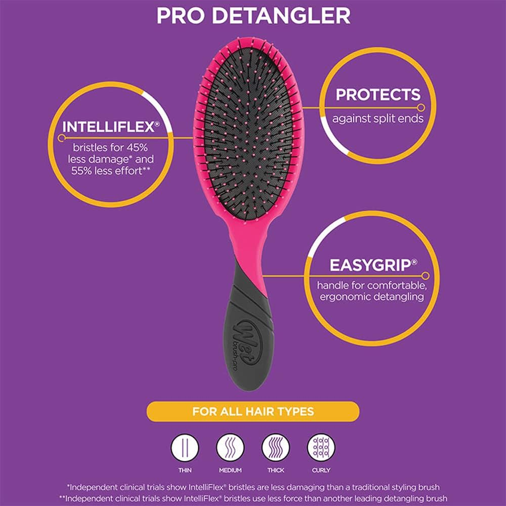 Wet Brush-Pro Easygrip Pro Detangler Hair Brush, Limited Edition Rare Botanic, Purple/Multi, 1.0 Count image number 1
