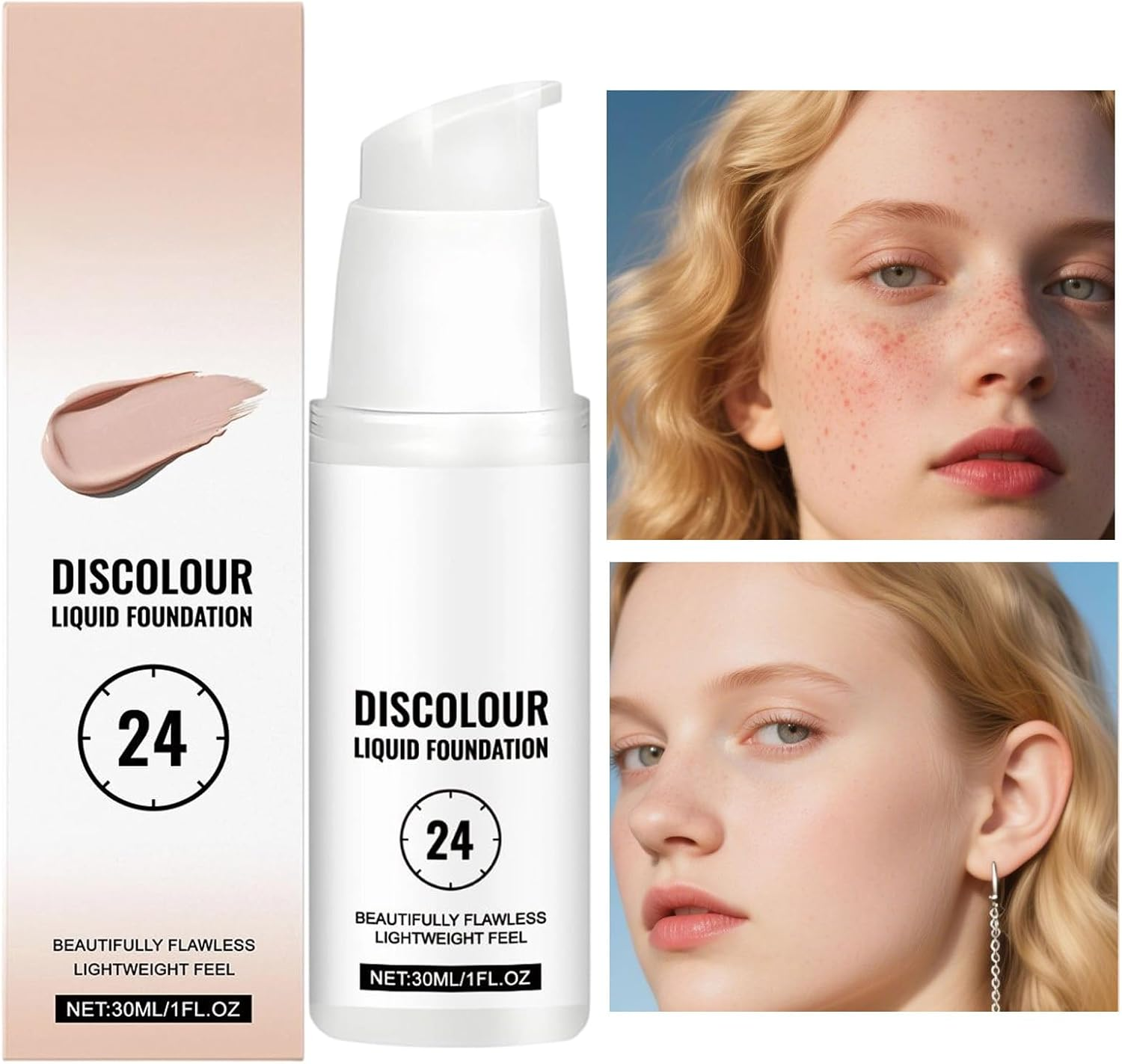 Color Adapting Foundation - Color Changing Mature Skin Foundation - Long-Lasting Moisturizing Concealer for Men Women All Skin Dating Vacation College Wedding Birthday Party