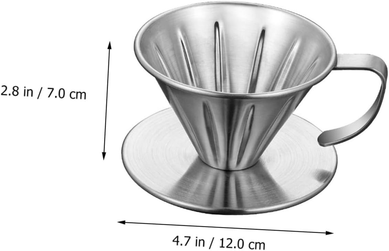 ELAYARD Stainless Steel Coffee Dripper Funnel Handheld Filter Cup Tea Slag Mesh for Home Brewing Easy to Clean and Heat Retentive image number 2