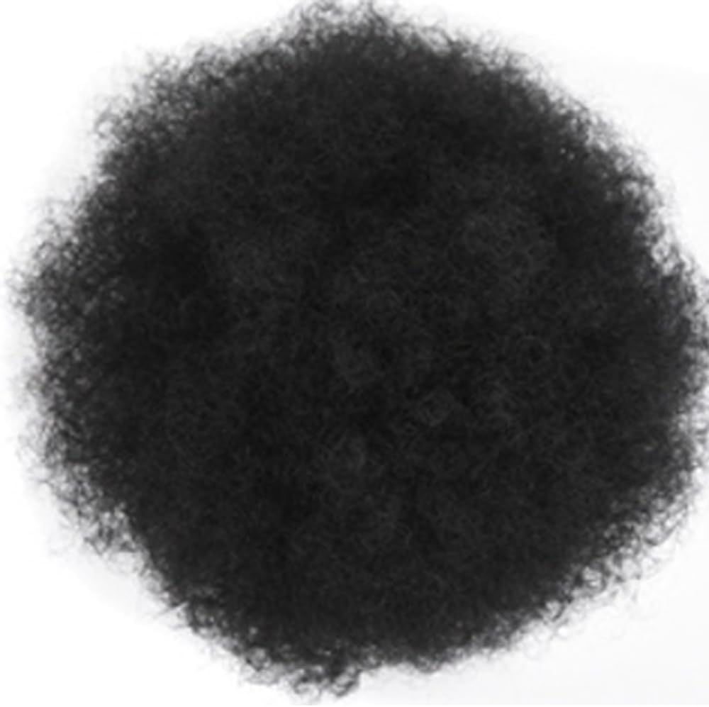 Puff Drawstring Ponytail Extensions Short Synthetic Ponytail Kinky Curly Ponytail Bun Hair for Black Women Updo Ponytail Hair Natural Black image number 1