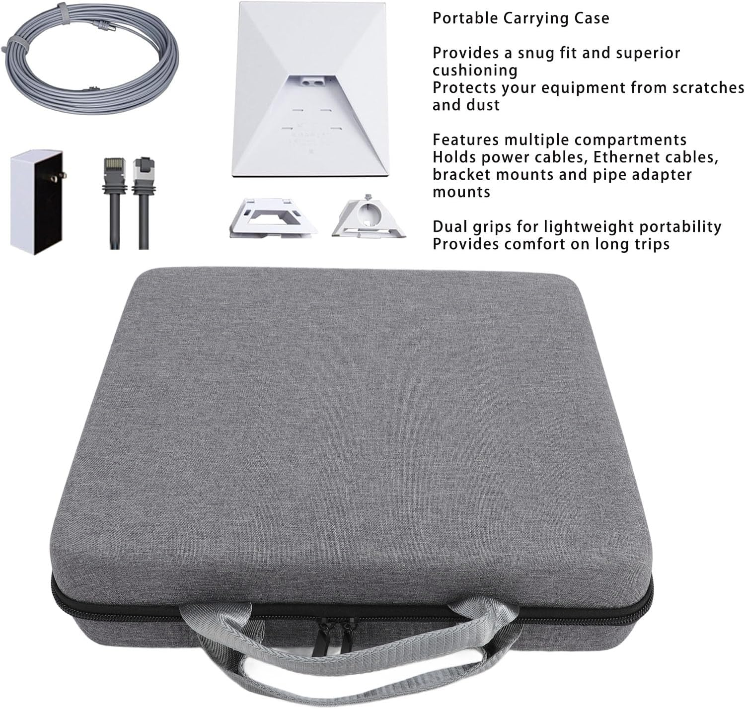 Mini Case, Travel Case for Mini, Sturdy Briefcase for Mini Starlink, Mini Travel Bag with Dual Layer Customizable Shock-Absorbing Foam Interior For image number 5