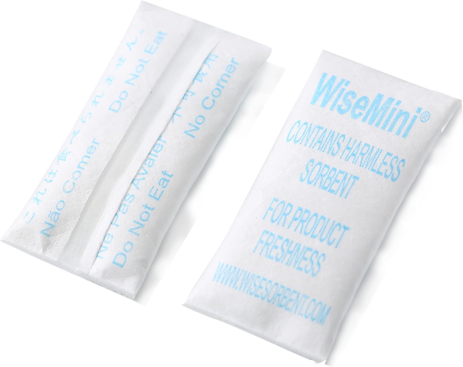 Wisesorb 0.5 Gram 500 Pack Silica Gel Packs, Dessicant Packets, Moisture Absorbers for Food Storage, Food Grade Desiccant, White image number 2