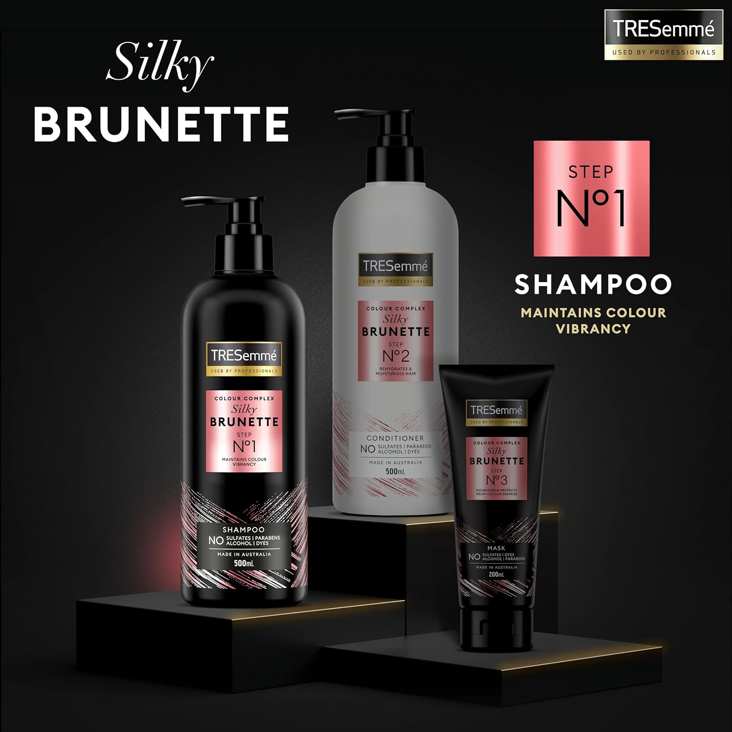 Tresemme Colour Complex Silky Brunette Step No1 Shampoo 500 Ml image number 6