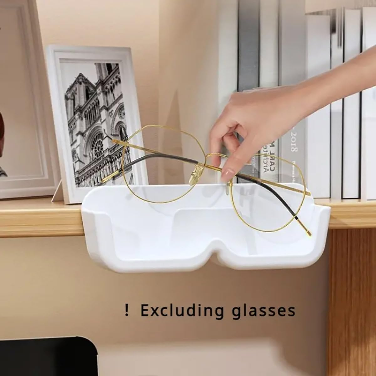 AIMALL 6PCS Wall-Mounted Glasses Storage Box, Punch-Free, Transparent, 6.89X1.37X2.28 Inches, Ideal for Displaying Sunglasses and Eyewear image number 2