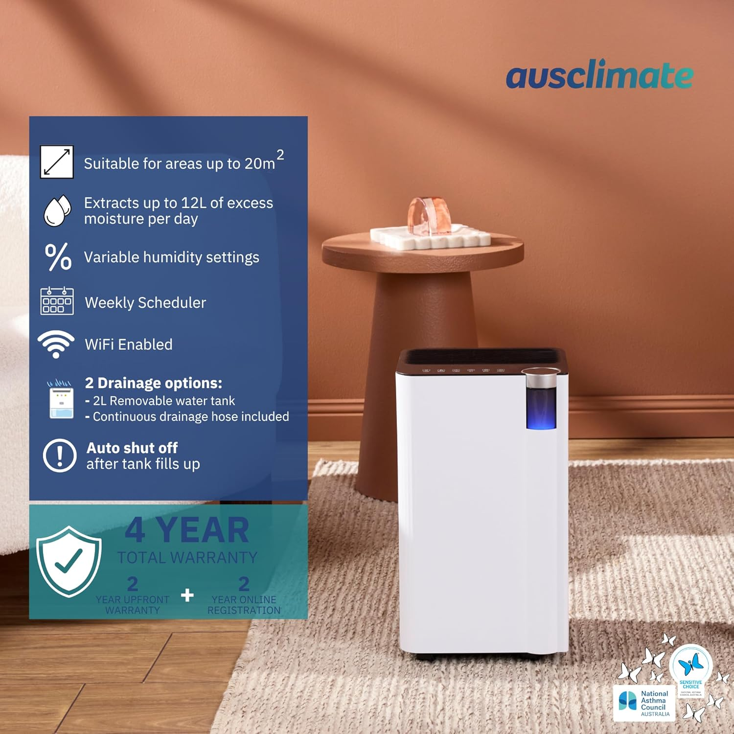 Ausclimate Compact 12L Dehumidifier image number 1