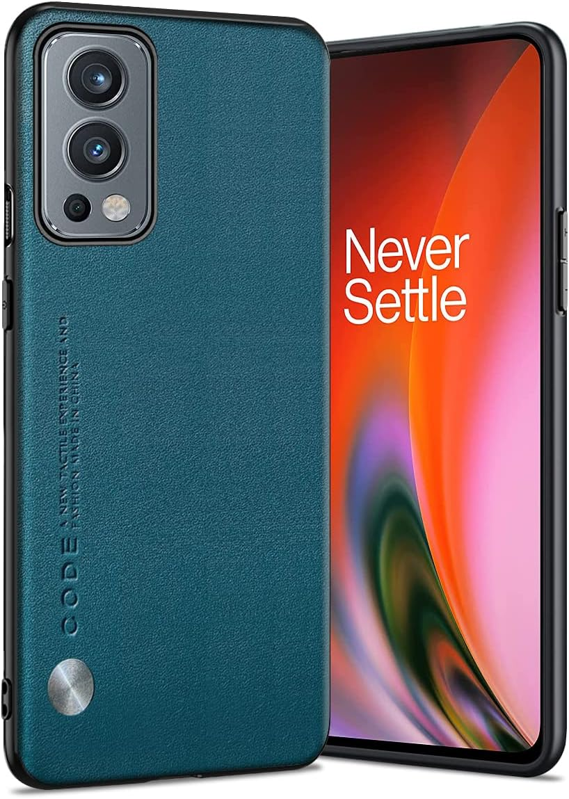 Puxssul for Oneplus Nord 2 5G Case, Soft TPU Synthetic Leather Case, Extremely Lightweight Ultralight Camera Protection Leather Case for Oneplus Nord 2 5G (Teal) image number 4