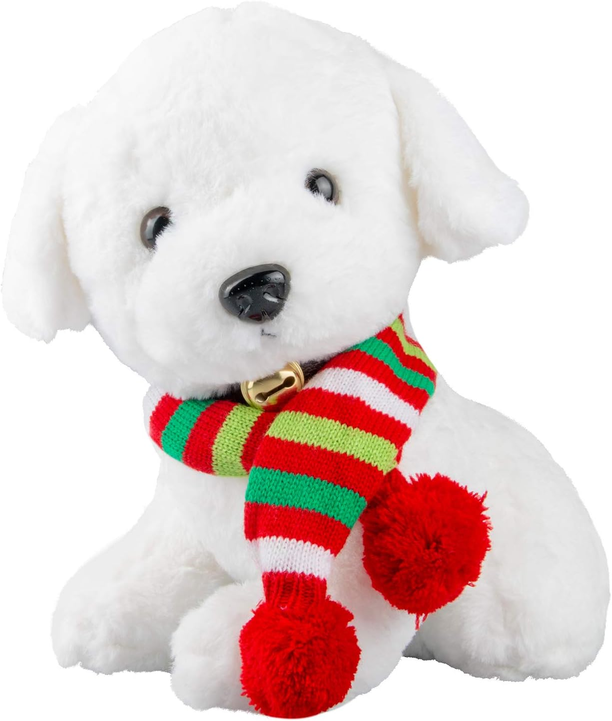 Christmas Pet Dog Scarf Bandana Red-White-Green Striped Knitted Neck Warmer Xmas Holiday Puppy Cat Costume Supplies image number 5