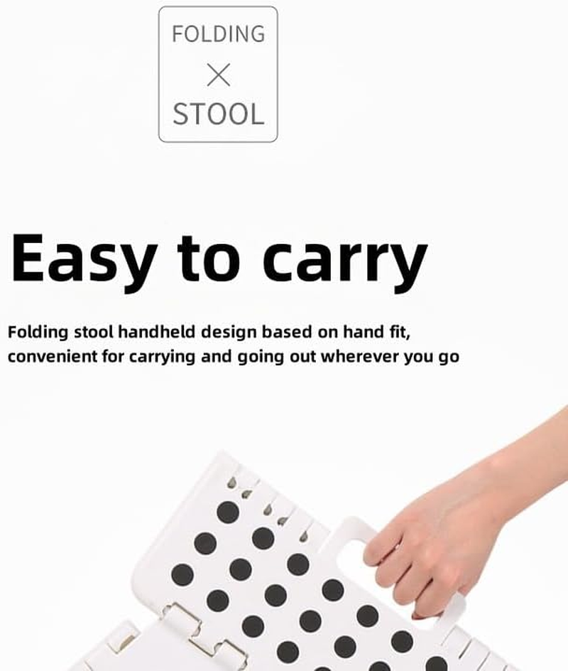 Folding Step Stool for Kids & Adults - Heavy Duty 150Kg Step Stool, 28Cm Tall Non-Slip Step Stool, Compact for Kitchen/Bathroom - Pink (LEHEGONGBA) image number 4