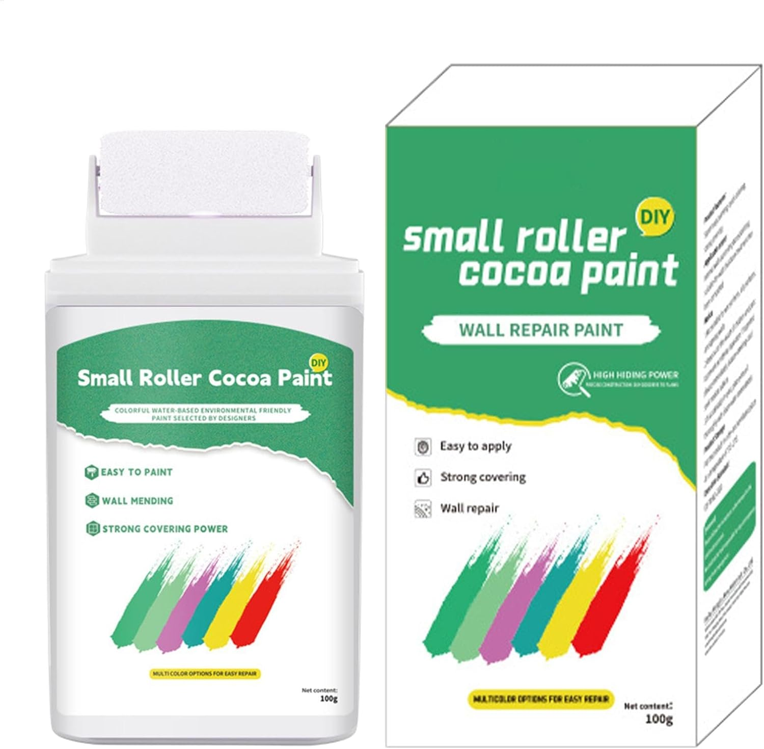 Repair Paint, Water-Based Touch up Kit, Roller Brush Included, Drying Formula, Easy Application, Ideal for Flat Walls, Cracks, and Scratches, Indoor Wall Touch-Up Solution image number 6