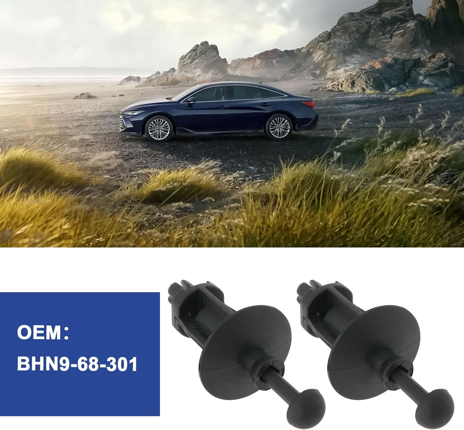 Emsea 2Pcs Tailgate Trim Panel Hanger Buckle Rear Trunk Hood Replacement Part BHN968301 BHN9-68-301 Commpatible with 3 CX-30 CX3 Cx4 image number 4