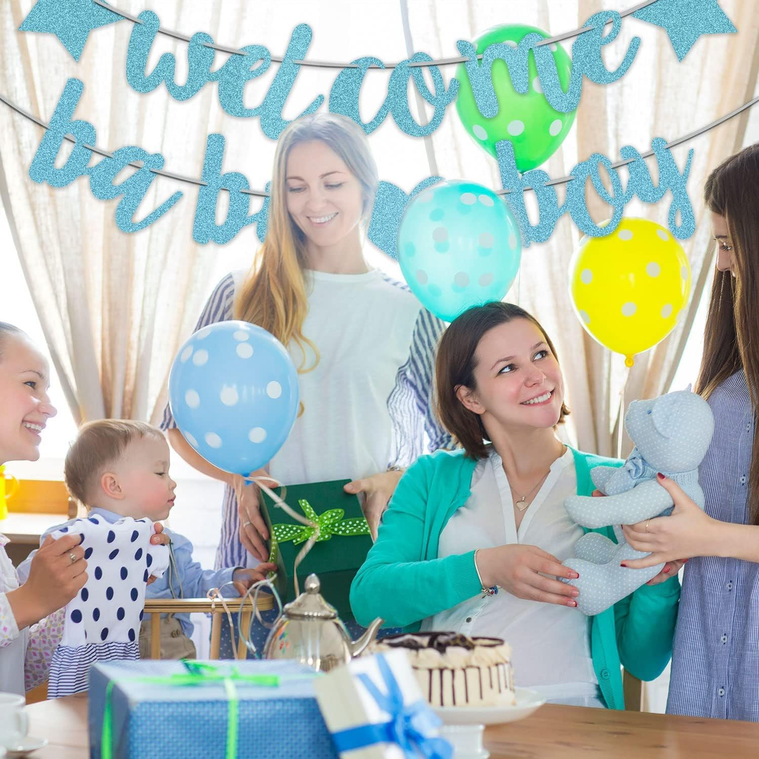 Welcome Baby Boy Banner, 1 Set Baby Boy Blue Glitter Party Decorations Banner,Baby Boy Shower Banner,Welcome Home Baby Boy,Baby Boy Welcome Banner,Welcome Baby Boy Banner Glitter Welcome Boy Banner image number 6