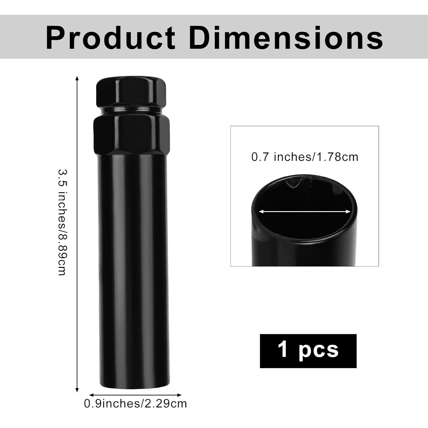 6 Spline Lug Nut Key, 35CR Wheel Lock Key Fuel Wheel Locking Replacement for Install and Detach Aftermarket Lug Nuts image number 4