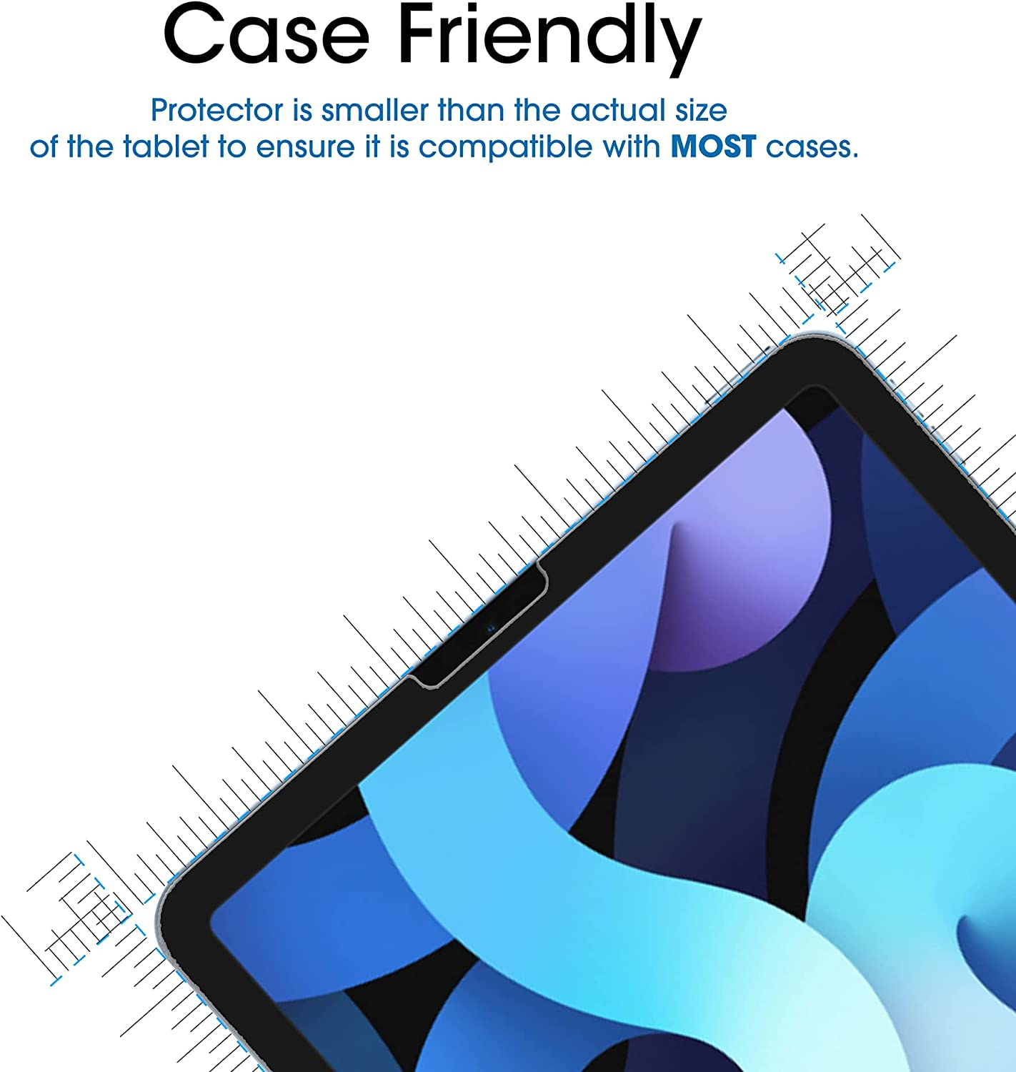 Amfilm (2 Pack) Compatible with Ipad Air 5/Air 4, Ipad Pro 11 (11") Tempered Glass Screen Protector, Ultra Sensitive, Face ID & Apple Pencil Compatible image number 2