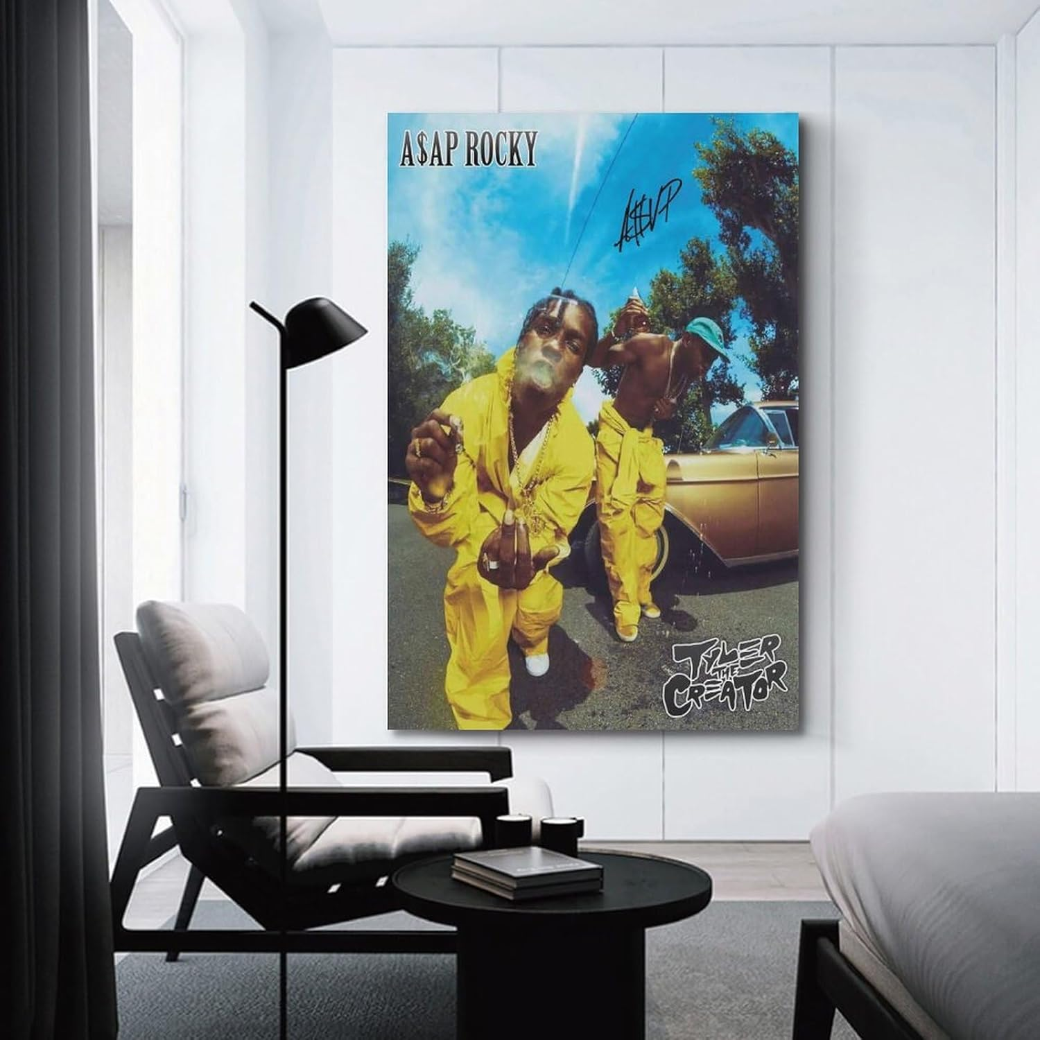 Art Asap Music Rocky Canvas Rapper Poster Poster Canvas Painting Wall Art Picture Home Decor Print for Bedroom Living Room Dorm Study Bar Office 08X12Inch(20X30Cm) image number 3