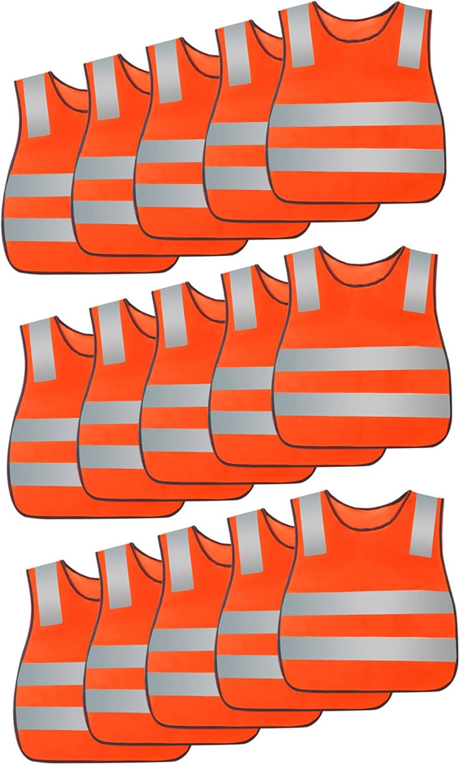 KEOYA Kids High Visibility Reflective Vest Fluorescent Neon Elastic Waist Strap Vest Pack for 2-10 Years - A 5-Pack Yellow image number 4