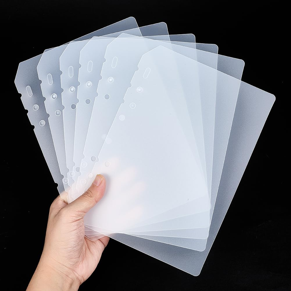 SOFPLATE 6Pcs Nail Book Pages Press on Nails Binder Clear Plastic A5 6 Holes Waterproof Rectangle Organizer Display Storage Books Insert Divider Sheets Page for Fingernail Salon Art Packaging Supplies image number 2