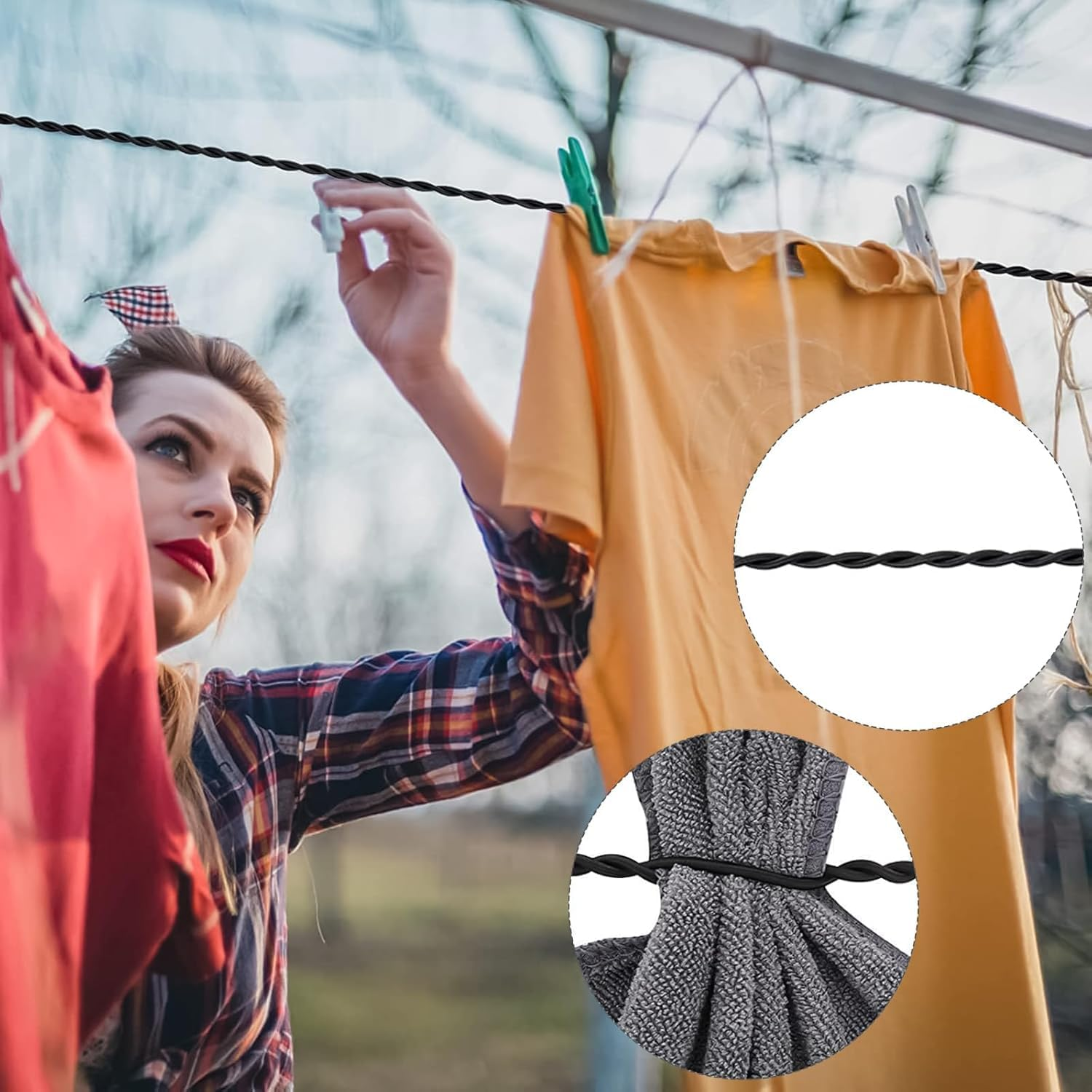 Clothes Drying Rope Line with Suction Cup,2Pcs Clothesline with Suction Cups,Portable Clothes Drying Rope Windproof Clothes Drying Rope with Suction Cups,Elastic Camping Clothesline with Suction Cups